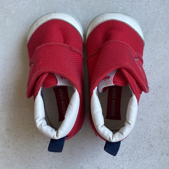 MikiHouse red baby First Shoe size 4, 12cm - Picture 2 of 6